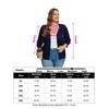 Cárdigan de manga 3/4 con botones para mujer, azul#, XL