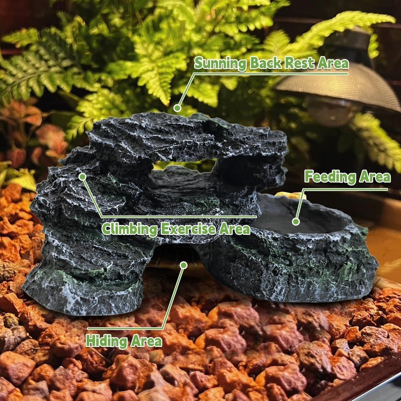 Kathson Reptile Hide Resin Turtles Dock for Aquarium Turtle Basking