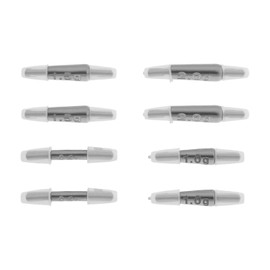 Be In Your Mind 8pcs Locking Tungsten Sinkers 0.5g 1g 1.5g 2g Tungsten Steel Mixed Fishing Sinker Weights for Bass Pike Saltwater Freshwater