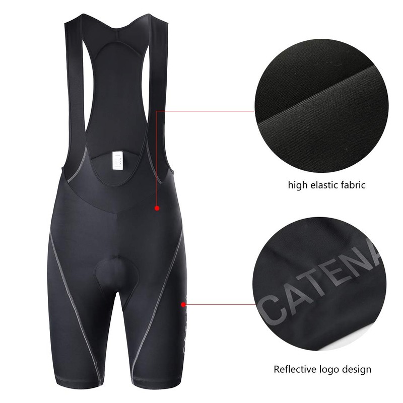 CATENA Pantalones cortos de ciclismo para hombre, 3D, acolchados, transpirables,