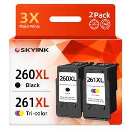 260XL 261XL Compatible Replacement for Canon 260 and 261 Ink Cartridges PG-260 CL-261 XL PG260 CL261 Work with TS6420a TS6400 TS6420 TR7020a TR7020 TR7022 TS5300 TS5320 Printer Black Color Combo Pack