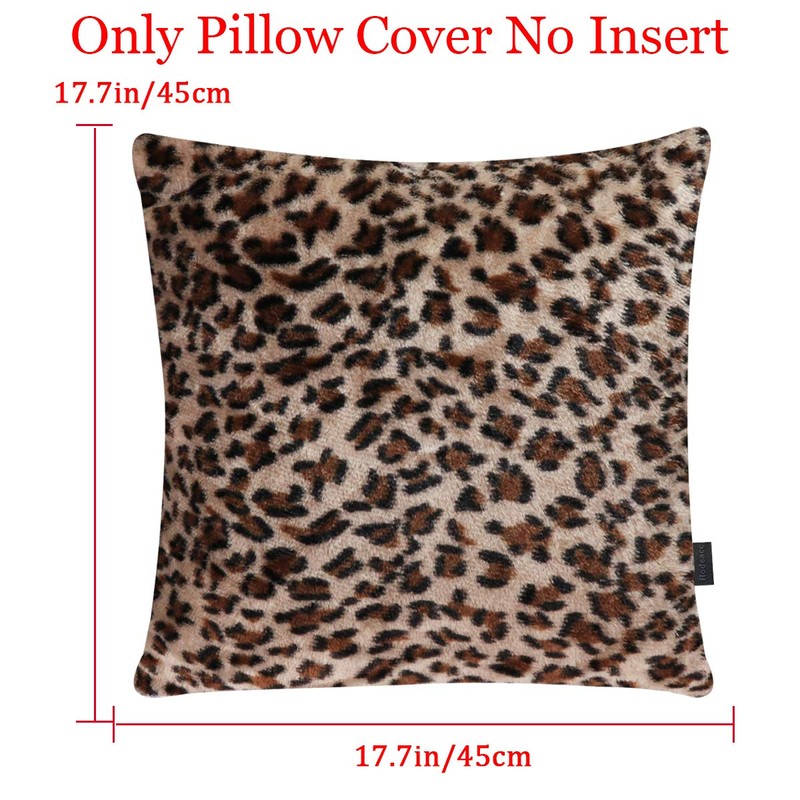 Hodeacc 6 Pack Leopard Printed Series Pillow Covers,Soft Plush Animal