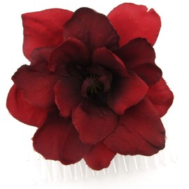 Red Apple Blossom Silk Hair Comb