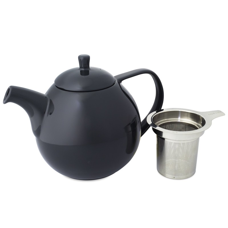 FORLIFE Curve Teapot with Infuser, 45-Ounce, Black Graphite