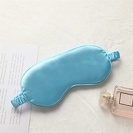 Imitation silk Sleep eyeshade, Light Blocking Eye Masks for Sleep, Night Blindfold Eye Mask Cover for Men and Women (Blue, One size)
