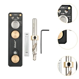 Milageto Aluminum Profile Drill Guide with Sliders Aluminum Alloy Punch Locator Drill Template Guide for Cabinet, Hand Drill, Window