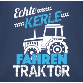 Shirtracer - Baby Bodysuit Long Sleeve Girl Boy - Tractors - Real Guys Driving Tractor, 1 Navy Blue, 3-6 months