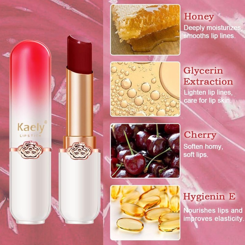 Kaely- 2 piezas de lápiz labial que cambia de color