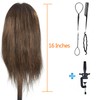 Mannequin Head 18" Female 100% Human Hair Hairdresser Cosmetology Mannequin