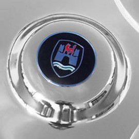 Pro-One Classic Nipple Style 4-Lug VW Bug Beetle GHIA Type 3 HUBCAP Package W/Wolf Crest, Set of 4
