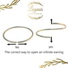 Silver Helix Hoop - Tiny 3mm White Opal Handmade 925