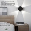 4 Sided Luminous Wall Lamp Double Head Waterproof LED White