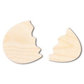 Unfinished Wood Broken Egg Shape Easter Spring Craft up to 46" DIY 24" / 1"