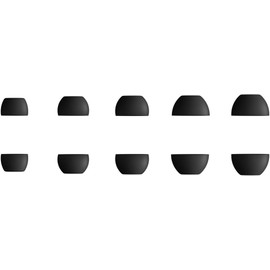 ALXCD Ear Tips Compatible with Powerbeats Pro 2 Headphone, XS/S/M/L/XL 5 Sizes 10 Pairs Soft Silicone Earbuds Tips, Fit for Powerbeats Pro2 PB Pro 2 10 Pairs Jet Black