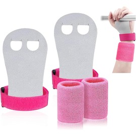 4 Pcs Gymnastics Grips Set, Gymnastics Hand Grips Wristbands Wrist Support Sports Accessories for Bar Grips Palm Protection Girls Youth Kids