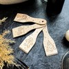 Spruchreif Set of 4 wooden scrapers with engraving Christmas, raclette