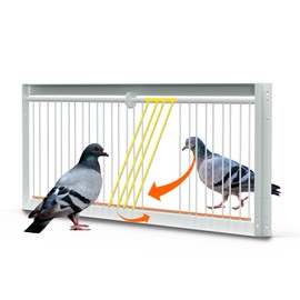 23.6in/60cm Pigeon Trap Door Pigeon Cage Door One Way Entrance Door Iron Wire Trap Pigeon House Door Bird T Trap Birdcage for Racing Pigeon Bird Cage Breeding Supply