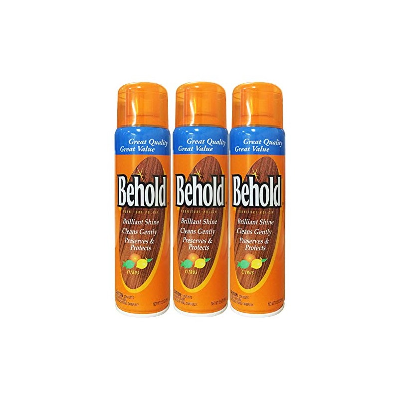 Behold Furniture Polish, Citrus, 12.5 Oz (Pack of 3)