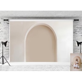 Kate Arch Wall Backdrop White Art Background Neutral Tones Archway Photo Background Studio Props,10x6.5ft