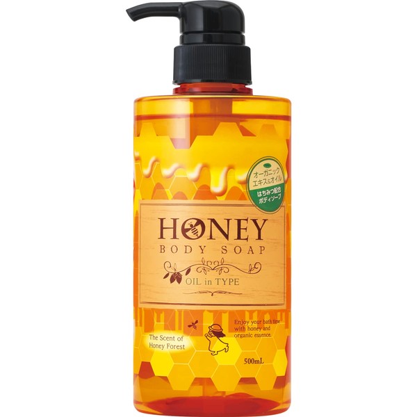 Honey Body Soap, Oil-in-Type, 16.9 fl oz (500 ml)