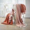 Amrapur Overseas | Monaco 100% Cotton Throw Blanket (Brick) 2