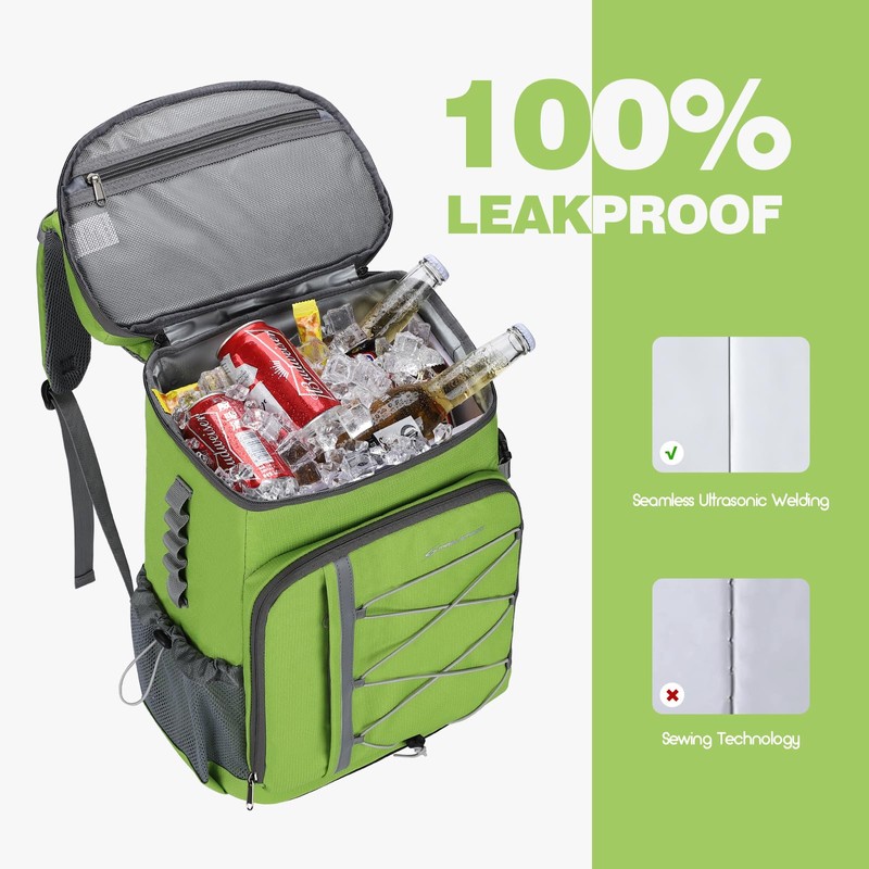 Maelstrom Cooler Backpack,50 Can Backpack Cooler Leakproof,Insulated Soft Cooler Bag,Camping