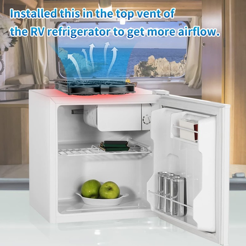 WDERAIR Server Cooling 2 x 120mm Big Airflow Computer Fan