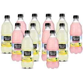 Case Variety Minute Maid pack 20oz Bottles Case of 12: (6) Lemonade, (6) Pink Lemonad