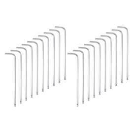 HARFINGTON 20pcs Ball End Hex Key Wrench 3/16" L-Shape Long Arm Hexagon SAE Wrenches Chrome Vanadium Steel Repairing Tool for Home Repair