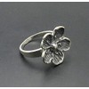 Sterling silver ring flower solid 925 R000827 Empress
