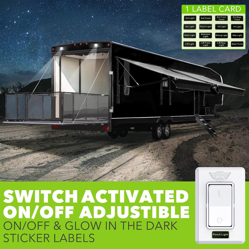 Leisure LED Modern Single SPST On-Off Switch with Bezel, 12-Volt,