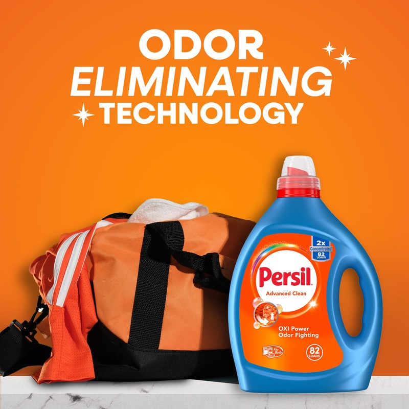 Persil Advanced Clean Oxi+Odor Power, Liquid Laundry Detergent, High Efficiency