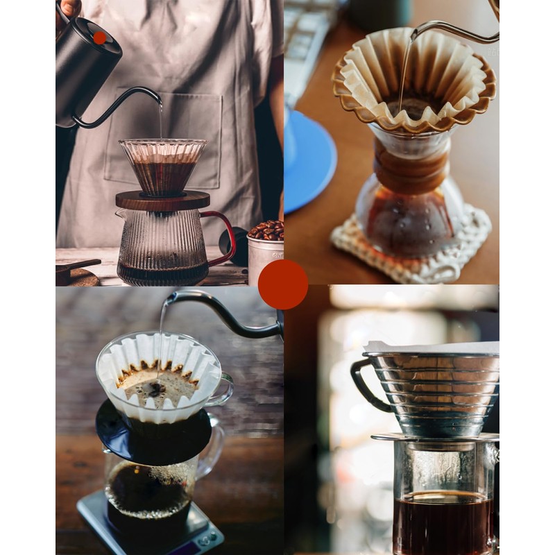 2-5 Cup Coffee Filters,100 Count Disposable Basket Coffee Filter Paper,