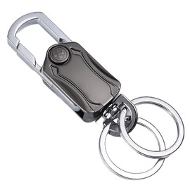 Orirya Carabiner Keychain Ring Key Ring Carabiner Bicycle Key Lost Prevention Key Holder Bottle Opener Phone Holder with Double Ring Heavy Duty Zinc Alloy Swivel Hook