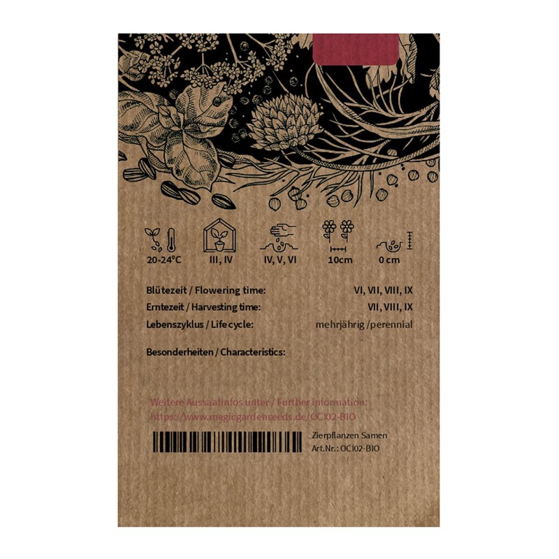 Thaibasilic (Ocimum Basilicum) Organic – Approx. 250 Seeds