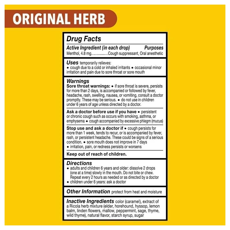 Ricola Original Swiss Herbal Sweets 45 g (Pack of 5)