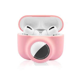 2 in 1 Sillicone Cover for AirPod Pro and AirTag case (Pink)