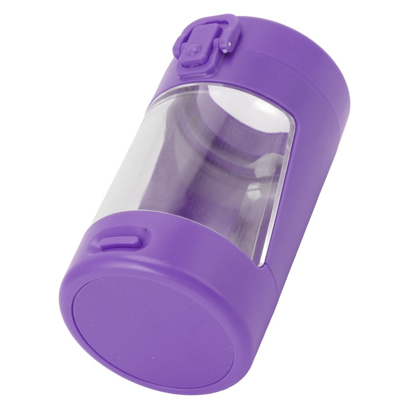 Glow Storage Jar with Grinder LED Waterproof Transparent Glass Seal
