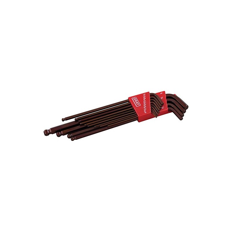 Gray Tools 68913XL 13 Piece SAE, Extra Long Arm Ball