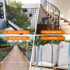 LAKNUAL Kids Pets Safety Rope Netting, Black Stairs Balcony Railing