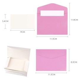 GLOBALDREAM Mini Envelopes, Pack of 72 Mini Envelopes, 100 Pieces White Blank Cards and 3 Sheets Sticker Envelope for DIY Wedding Birthday Party