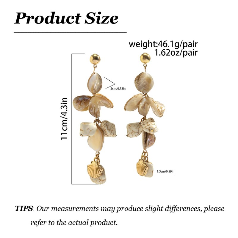 Shell Earrings for Women Seashell Drop Dangle Earrings Summer Beach