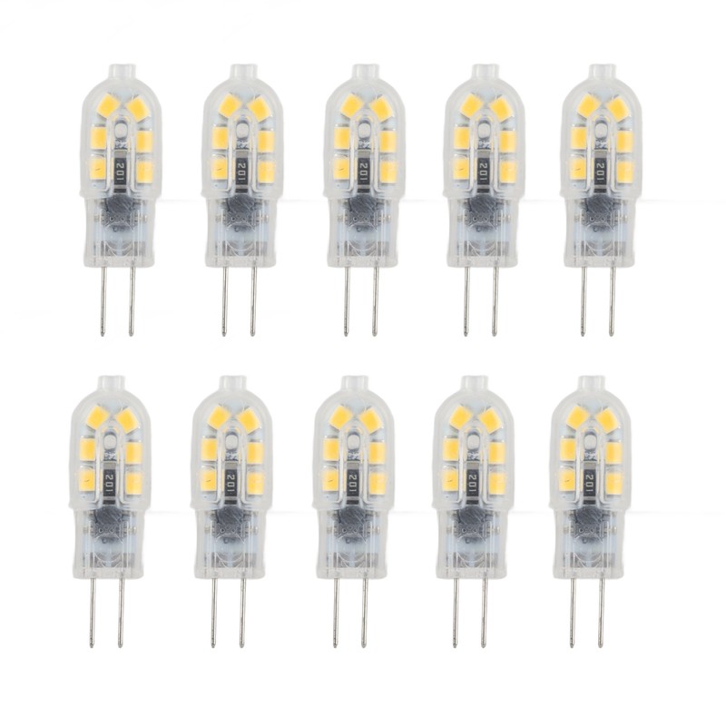 10 Pack G4 2835 LED Bulb Transparent Led Lamp Plug