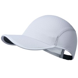 GADIEMKENSD Stretch Sports Hat Breathable Running Baseball Cap with Soft Brim Lightweight Unstructured Quick Dry Cooling Portable Sun Hats for Men and Woman Performance Workouts Outdoor Light Gray