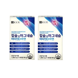 Chong Kun Dang 1+1 Chong Kun Dang Calcium & Magnesium Vitamin D Zinc 180 tablets x 2 bottles / 1+1 종근당 칼슘앤마그네슘 비타민D아연 180정 x 2병