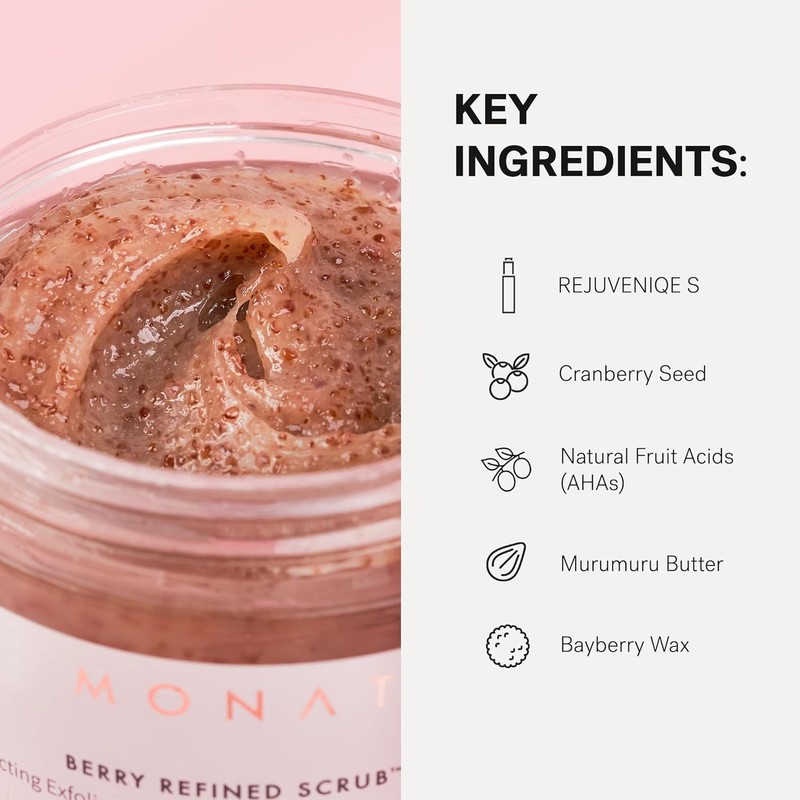 Monat Berry Refining ScrubTM - 87ml perfect exfoliating mask with