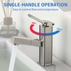 JONKEAN Pull Out Bathroom Faucet 1 Hole, Square Single Handle