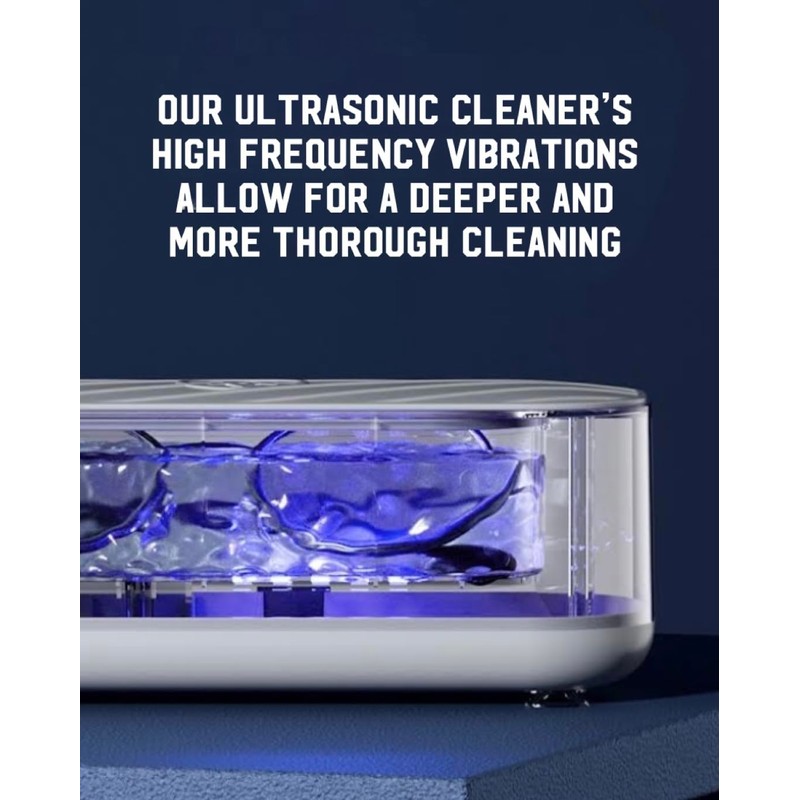 Ultrasonic Cleaner for Eyeglass, Glasses, Retainer, Jewelry, Silver, Earring, Retainer,