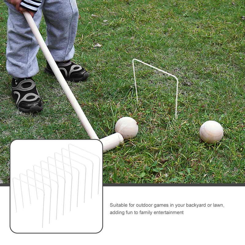 WHAMVOX 9pcs Heavy Duty Croquet Wickets Replacement Square Wickets for