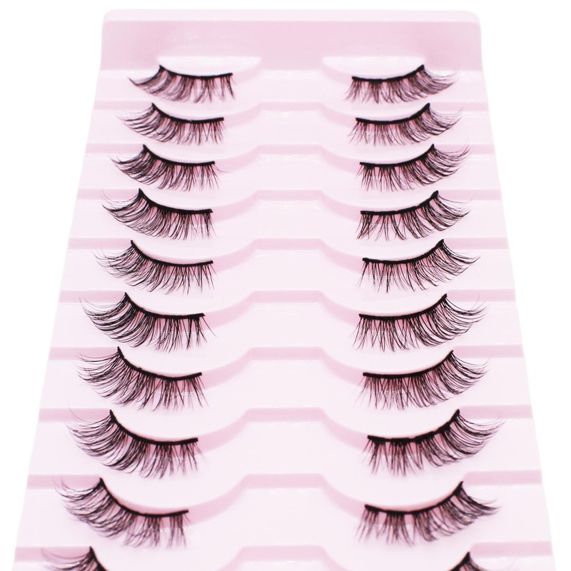 Selawasty Half Lashes Natural Looking Multi-layers Wispy Cat Eye Lashes